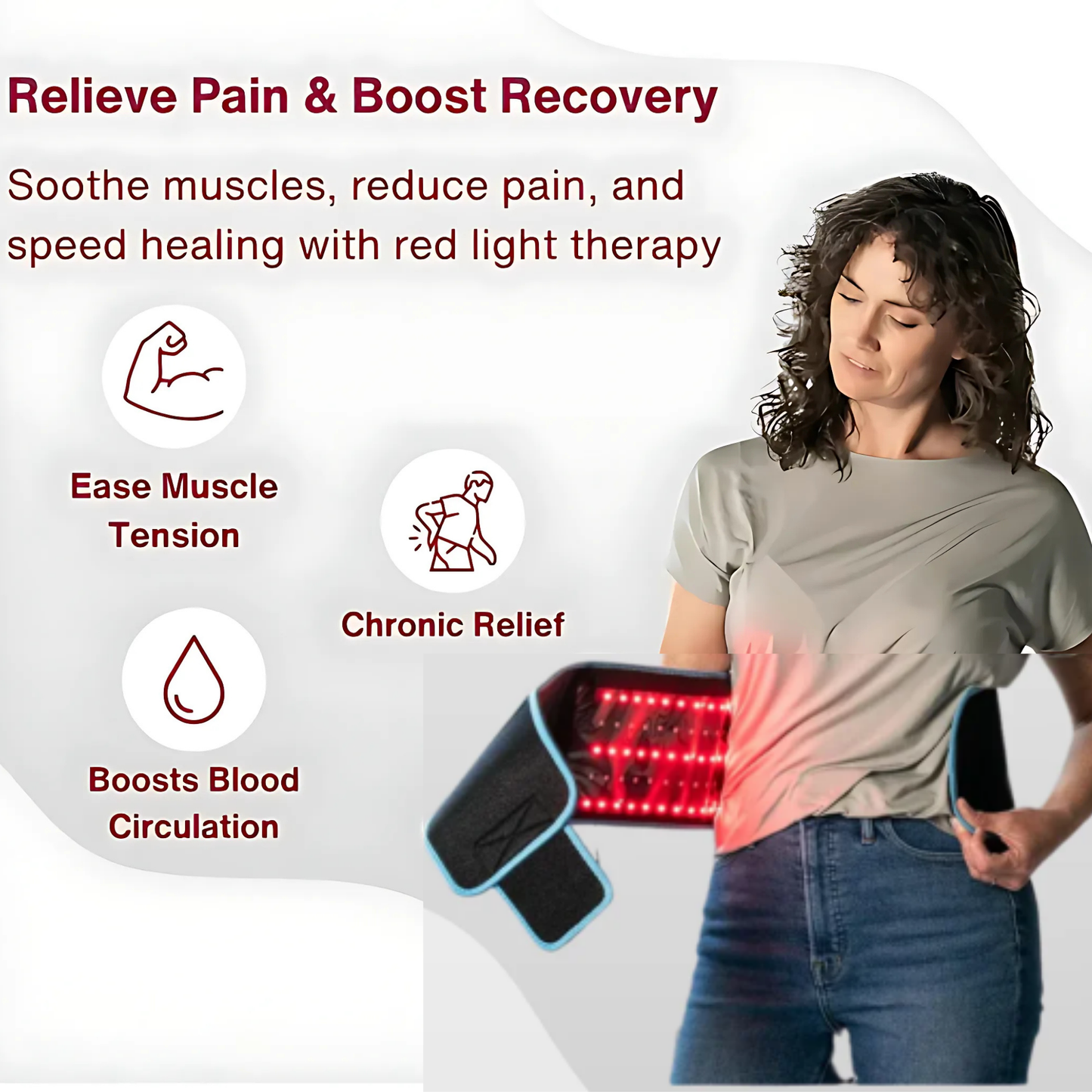 Red Light Therapy Belt – Fade Stretch Marks & Burn Fat