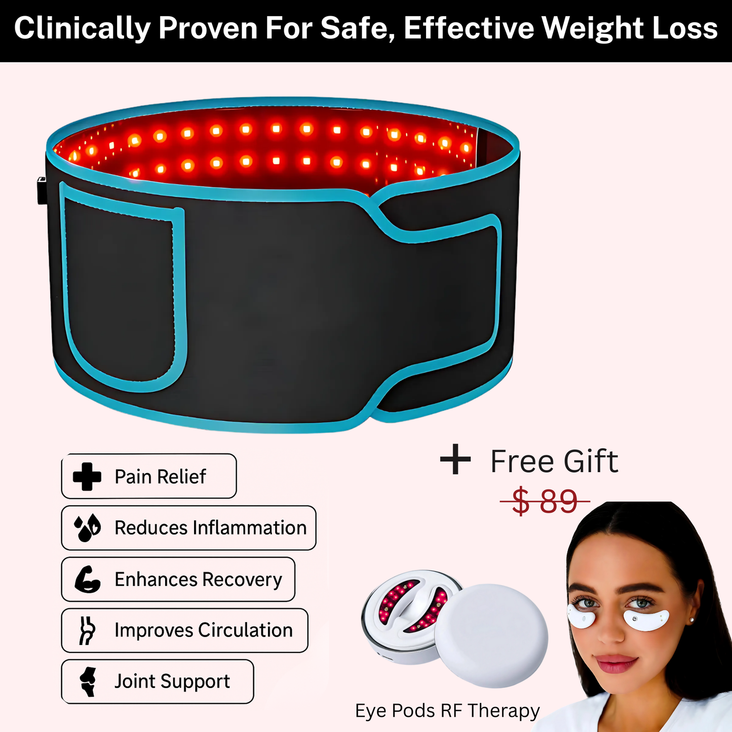 Red Light Therapy Belt – Fade Stretch Marks & Burn Fat