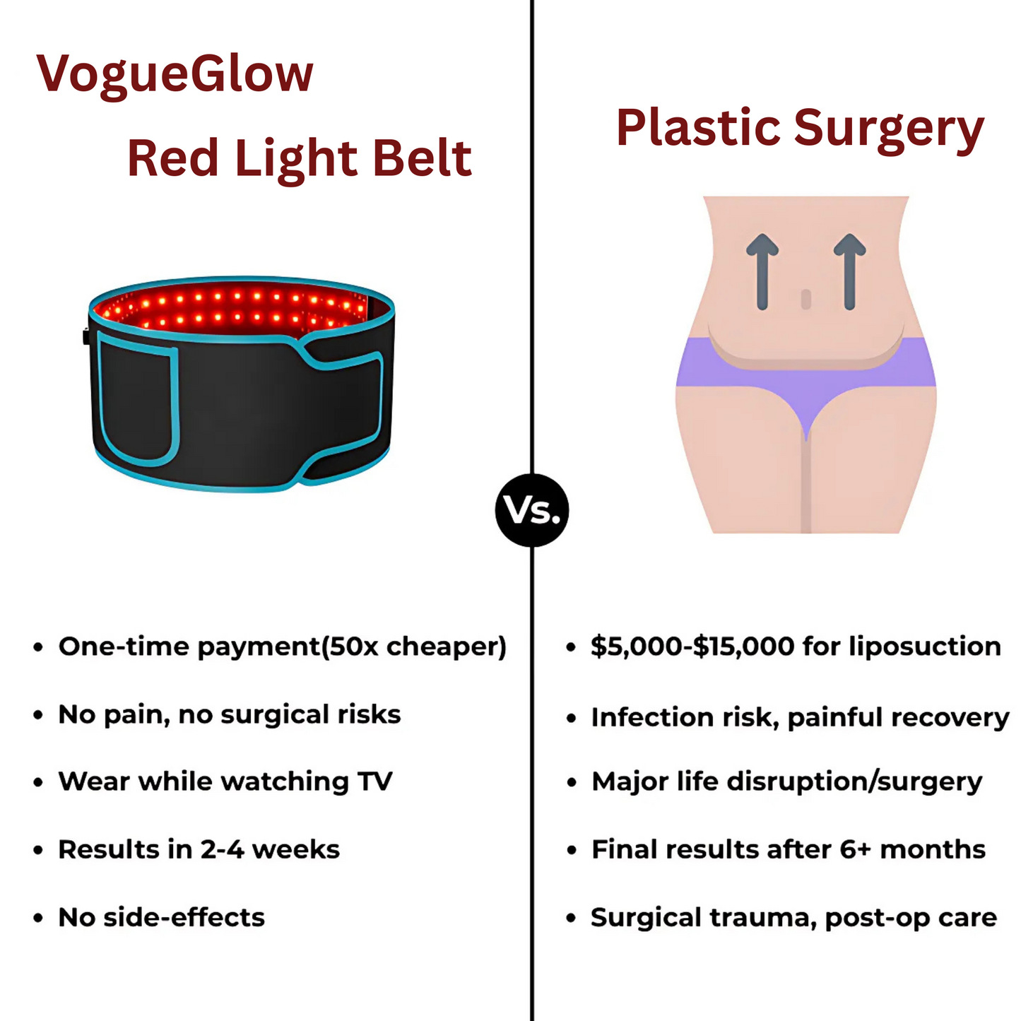 Red Light Therapy Belt – Fade Stretch Marks & Burn Fat