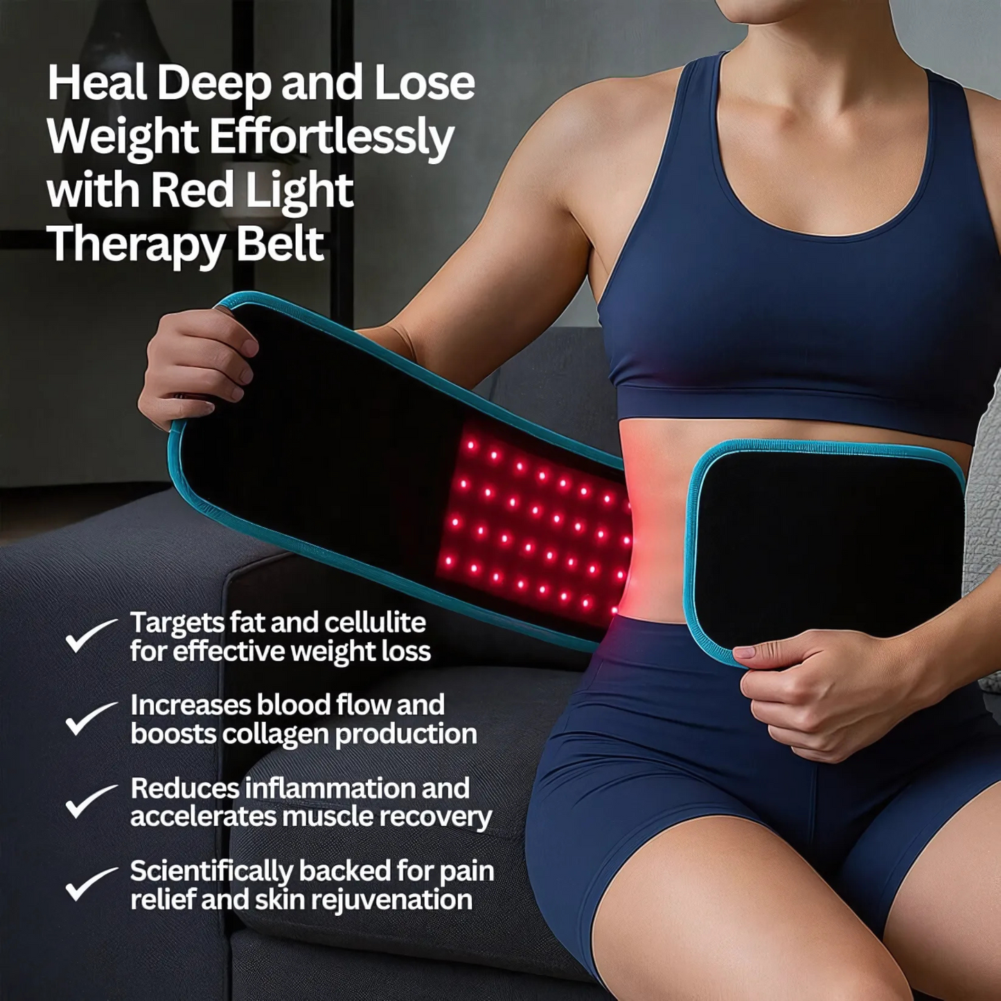Red Light Therapy Belt – Fade Stretch Marks & Burn Fat